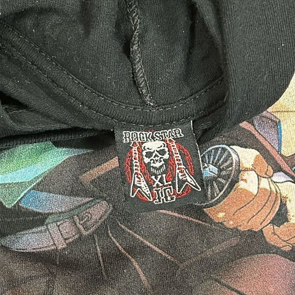 Long sleeve ANIME hooded shirt top rockstar EXTRA LARGE XL slayer - Picture 6 of 7